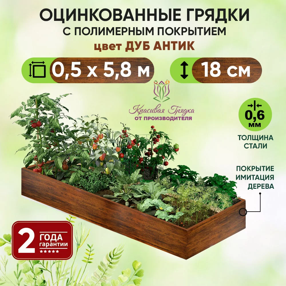 Грядка Дуб Антик (0,5 х 5,8)